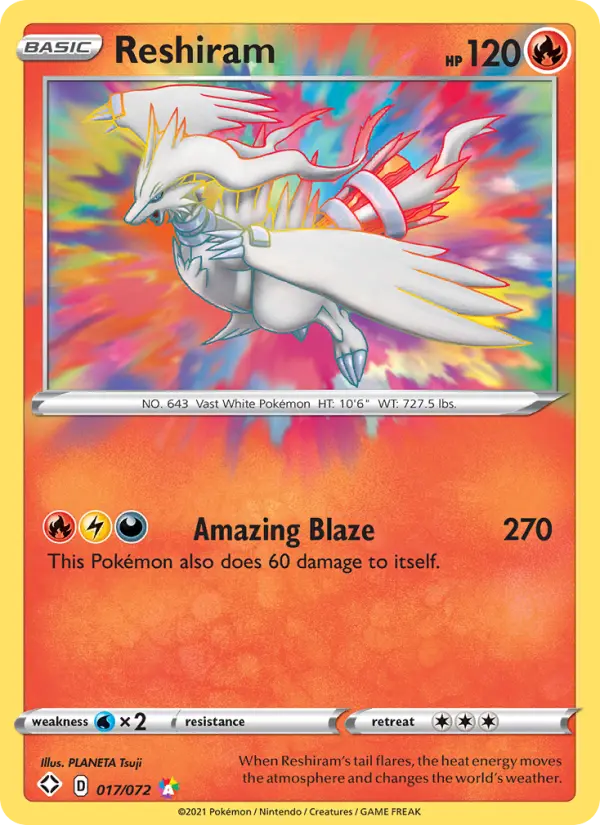 Reshiram, Pokémon card