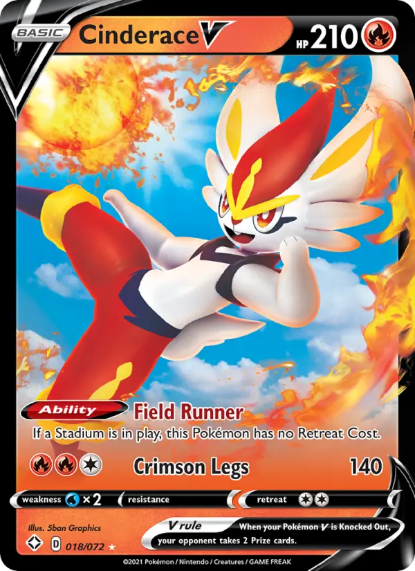 Cinderace V, Pokémon card