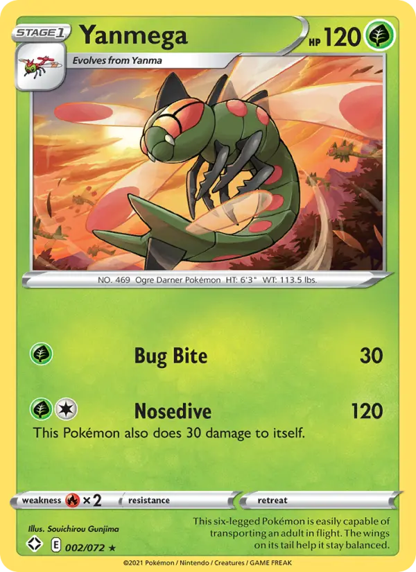 Yanmega, Pokémon card