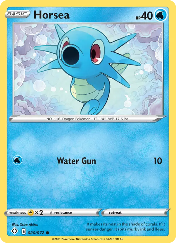 Horsea, Pokémon card