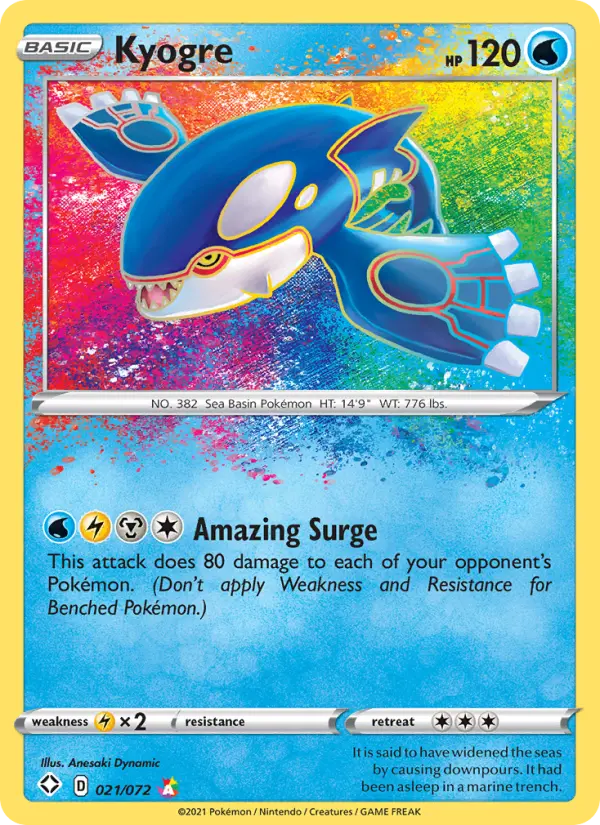 Kyogre, Pokémon card