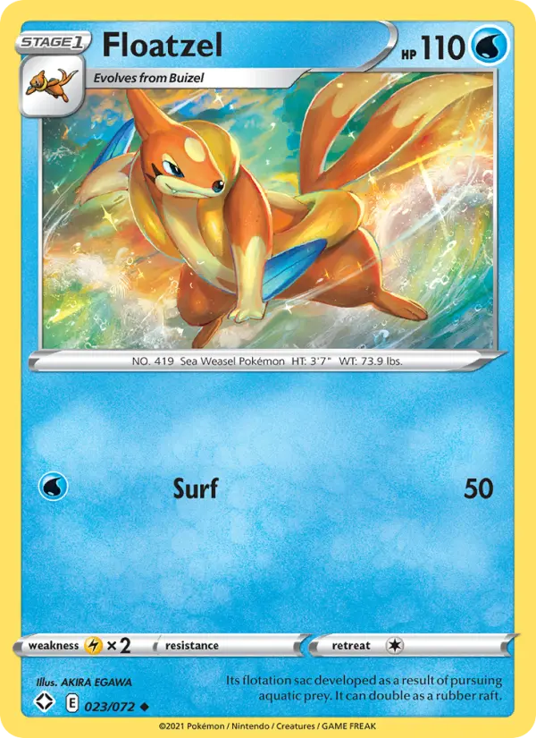 Floatzel, Pokémon card