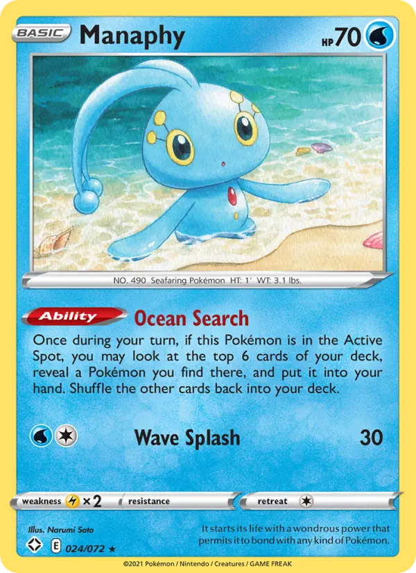 Manaphy, Pokémon card