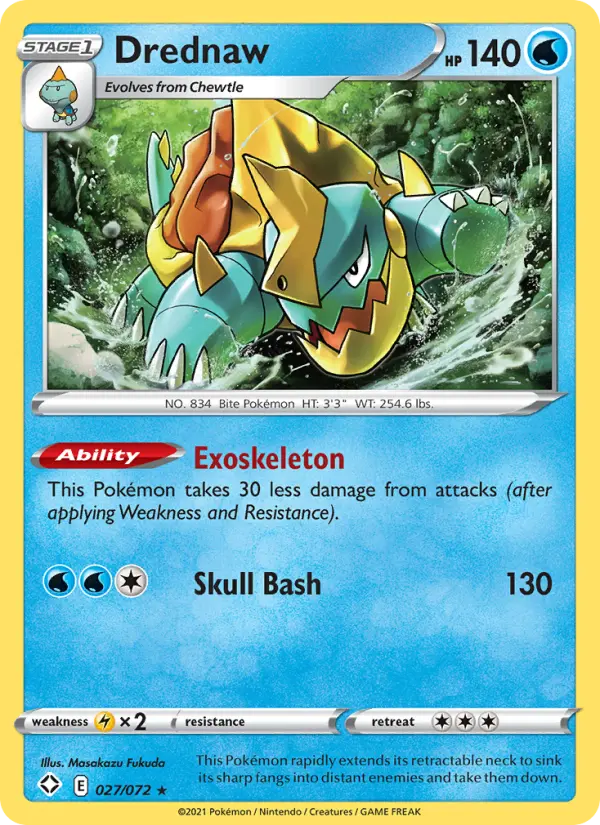 Drednaw, Pokémon card