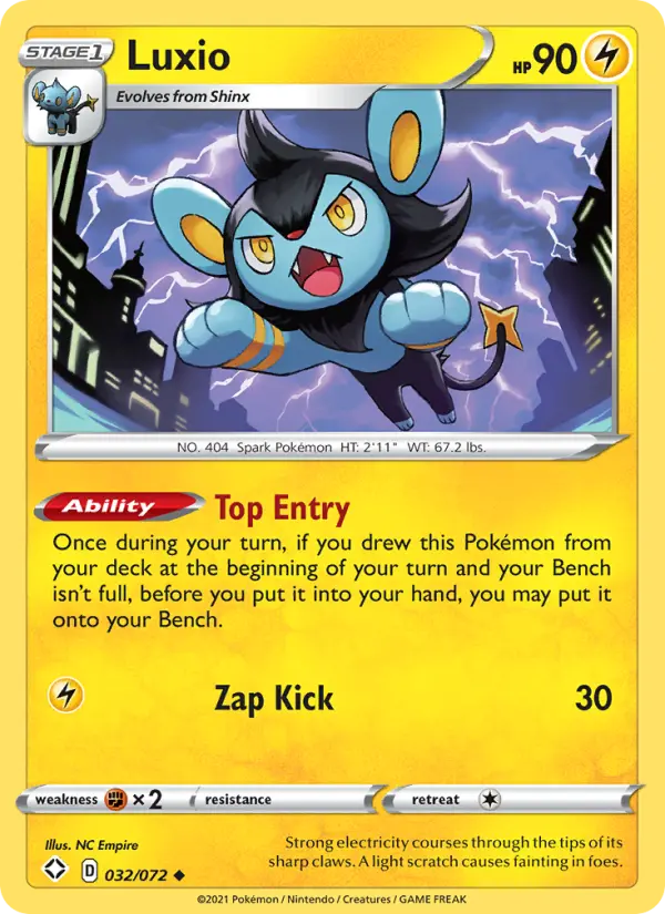 Luxio, Pokémon card