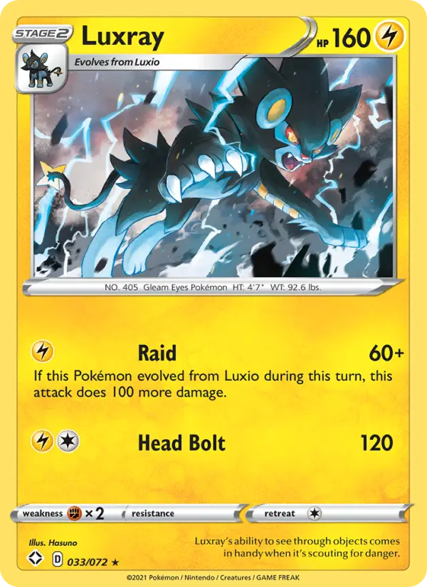 Luxray, Pokémon card