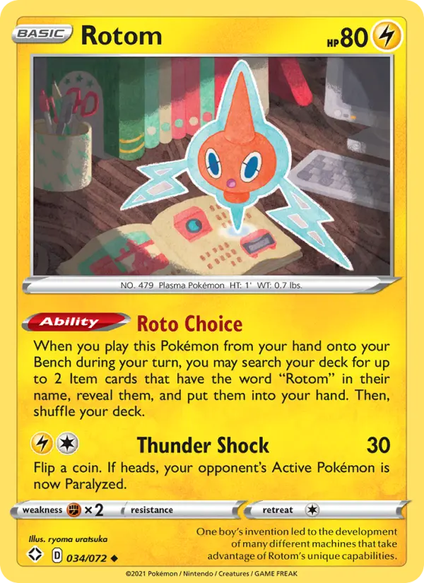 Rotom, Pokémon card