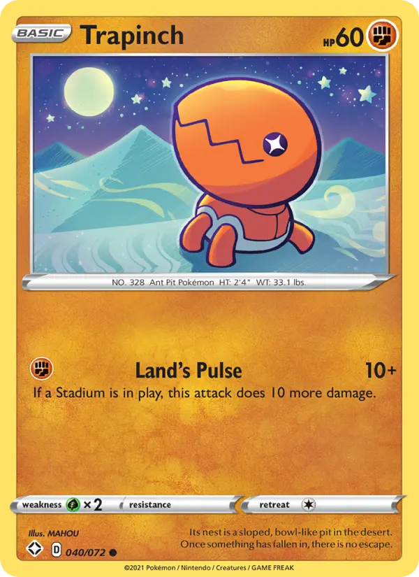 Trapinch, Pokémon card