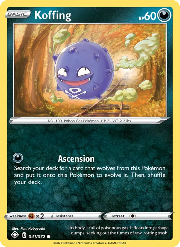 Koffing, Pokémon card