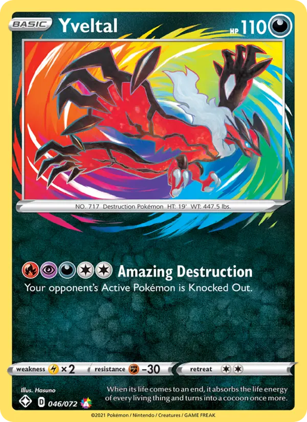 Yveltal, Pokémon card