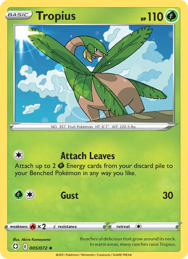 Tropius, Pokémon card