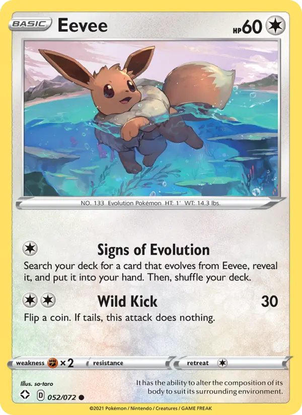 Eevee, Pokémon card