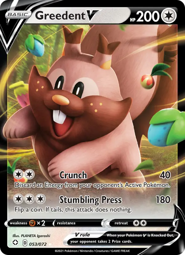 Greedent V, Pokémon card