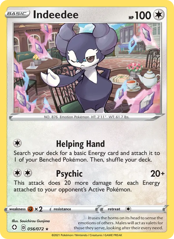 Indeedee, Pokémon card