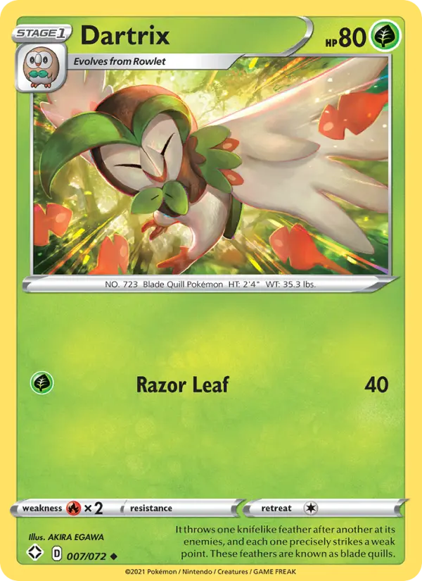 Dartrix, Pokémon card
