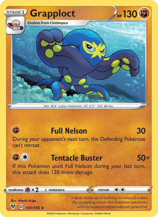 Grapploct, Pokémon card