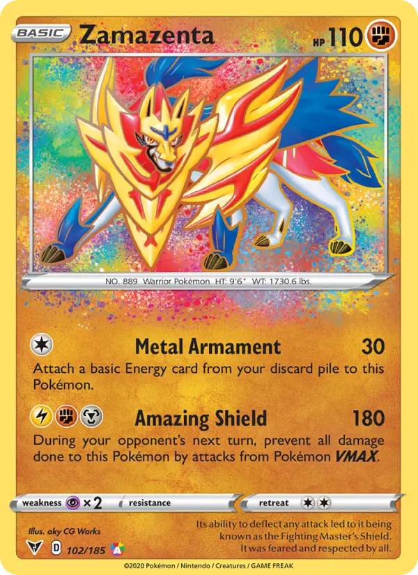 Zamazenta, Pokémon card