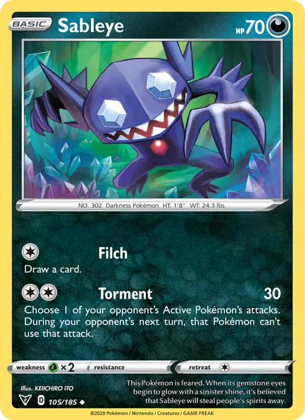 Sableye, Pokémon card