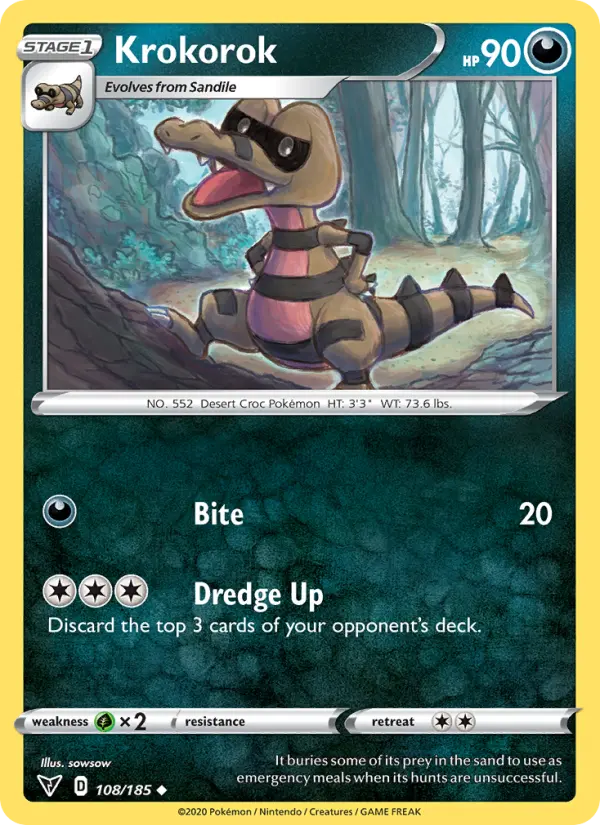 Krokorok, Pokémon card