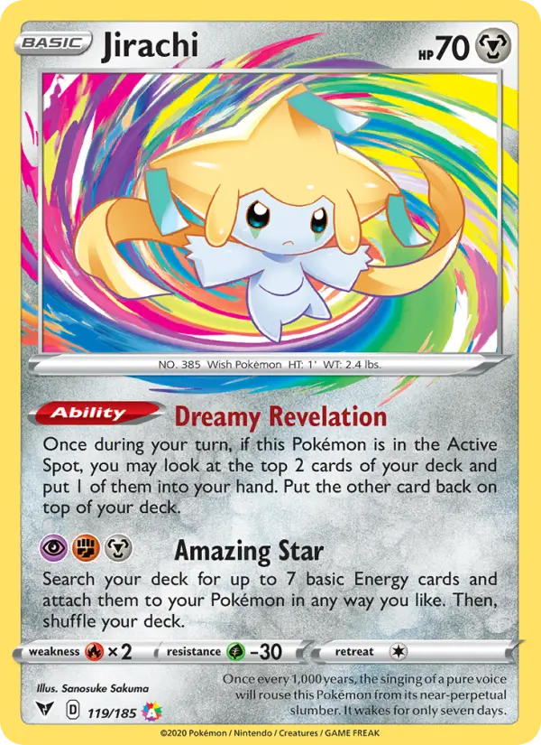 Jirachi, Pokémon card