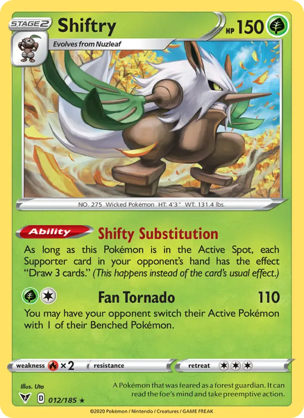 Shiftry, Pokémon card