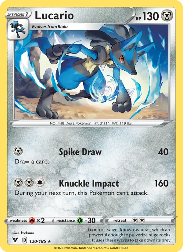 Lucario, Pokémon card