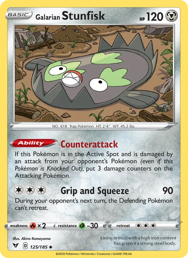 Galarian Stunfisk, Pokémon card