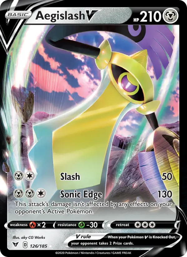 Aegislash V, Pokémon card