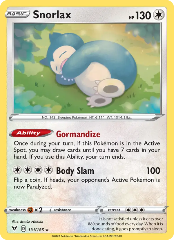 Snorlax, Pokémon card
