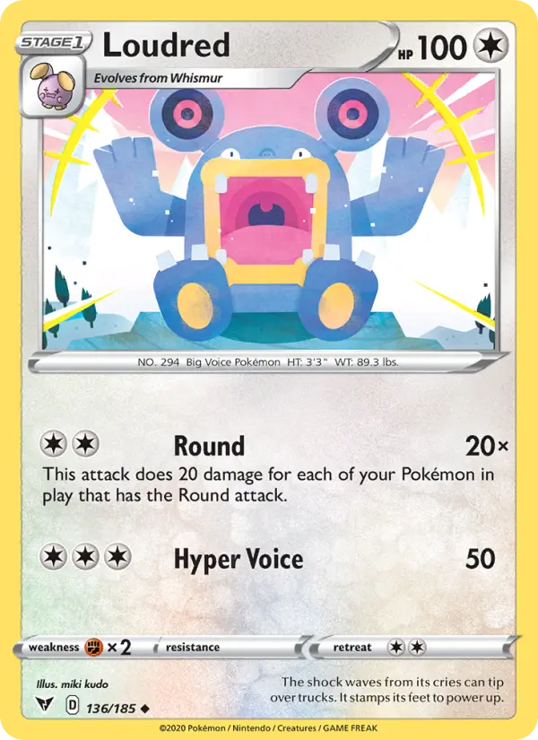 Loudred, Pokémon card