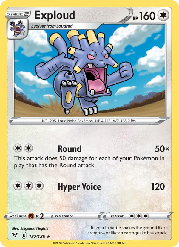 Exploud, Pokémon card