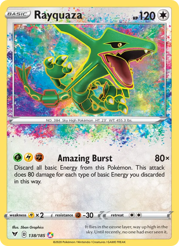 Rayquaza, Pokémon card