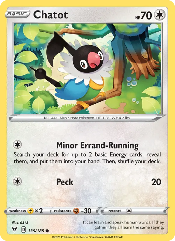 Chatot, Pokémon card