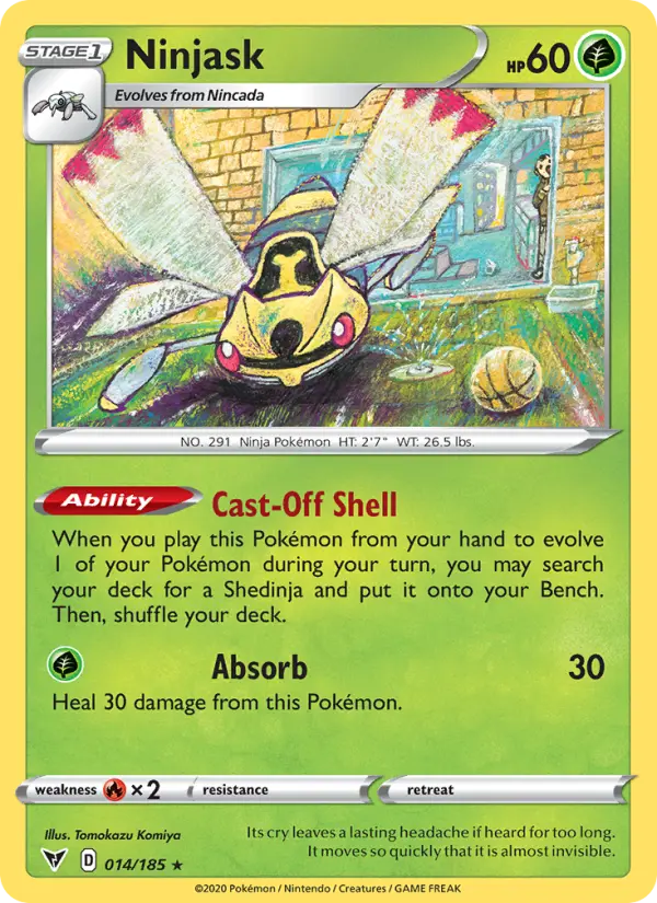 Ninjask, Pokémon card
