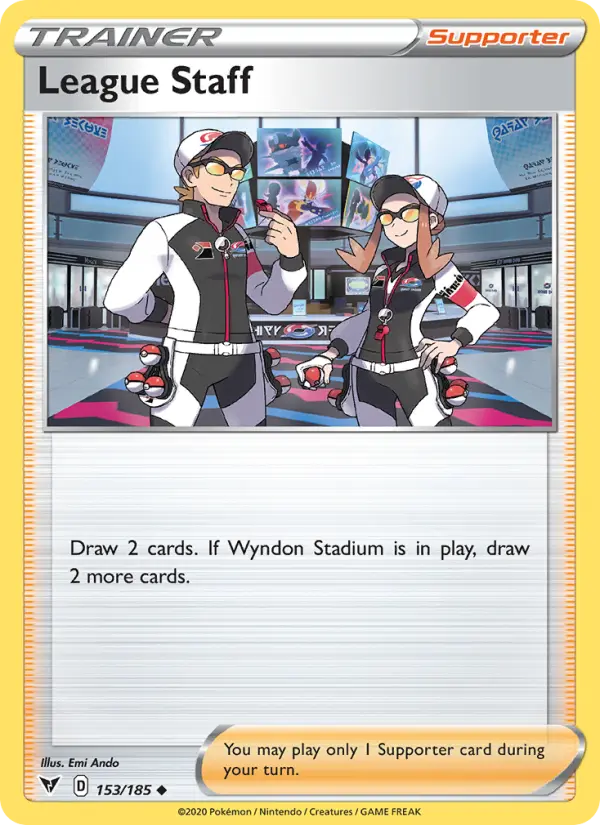 League Staff, Pokémon card