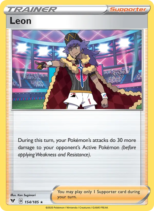 Leon, Pokémon card
