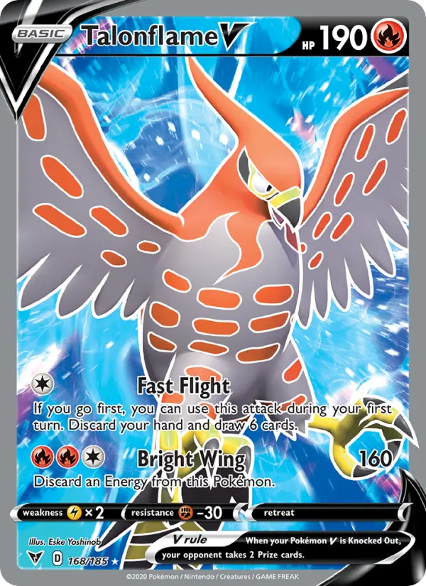 Talonflame V, Pokémon card