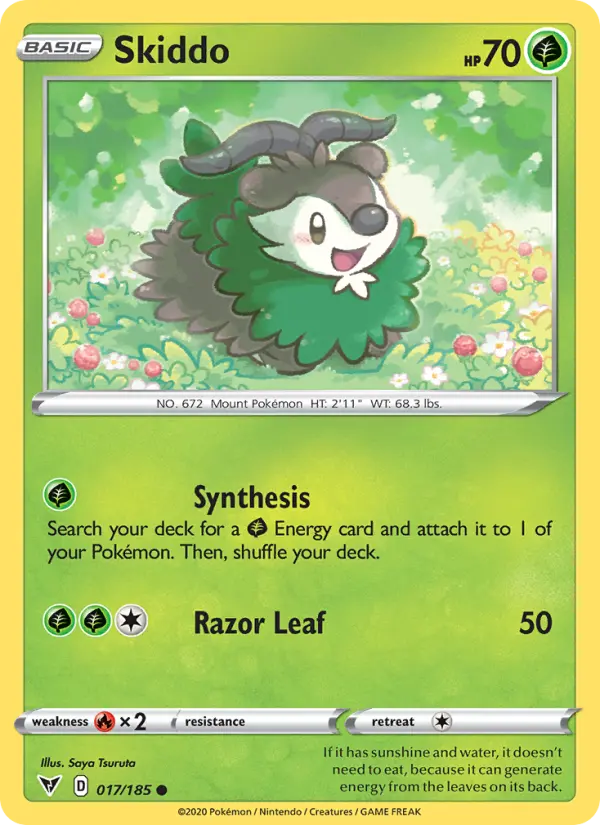 Skiddo, Pokémon card