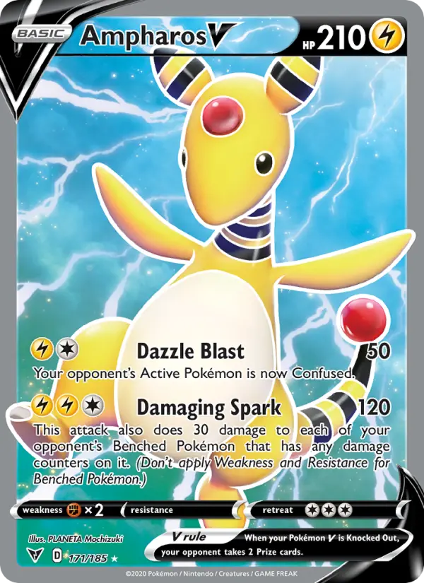 Ampharos V, Pokémon card