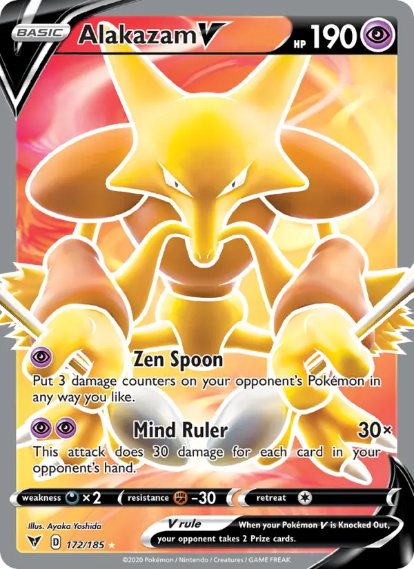 Alakazam V, Pokémon card