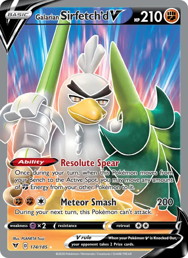 Galarian Sirfetch'd V, Pokémon card