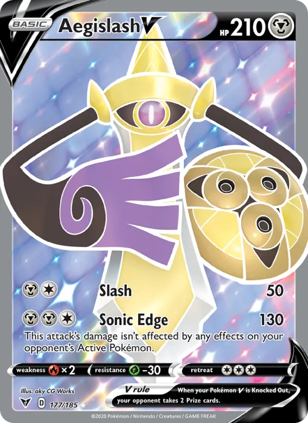 Aegislash V, Pokémon card