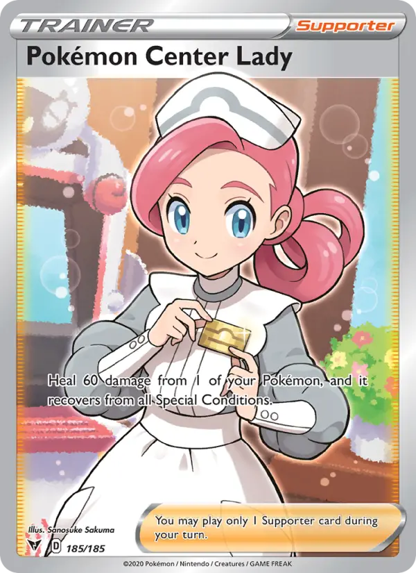 Pokémon Center Lady, Pokémon card