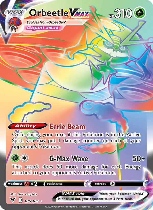 Orbeetle VMAX, Pokémon card