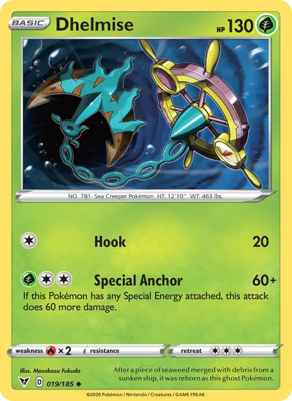 Dhelmise, Pokémon card