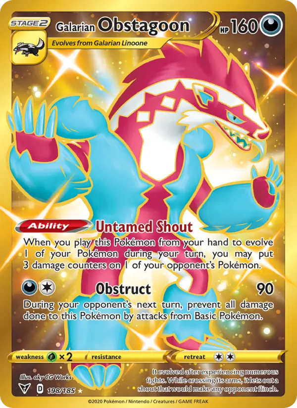 Galarian Obstagoon, Pokémon card