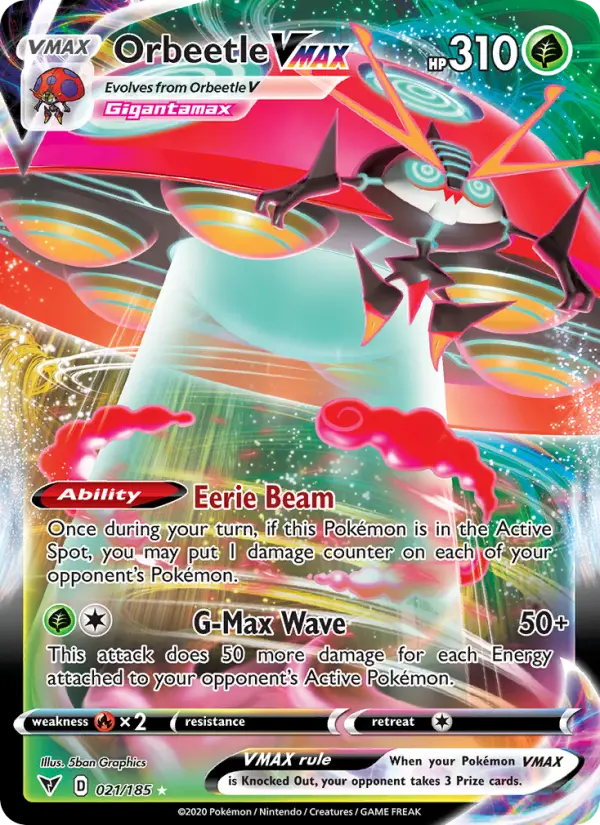 Orbeetle VMAX, Pokémon card
