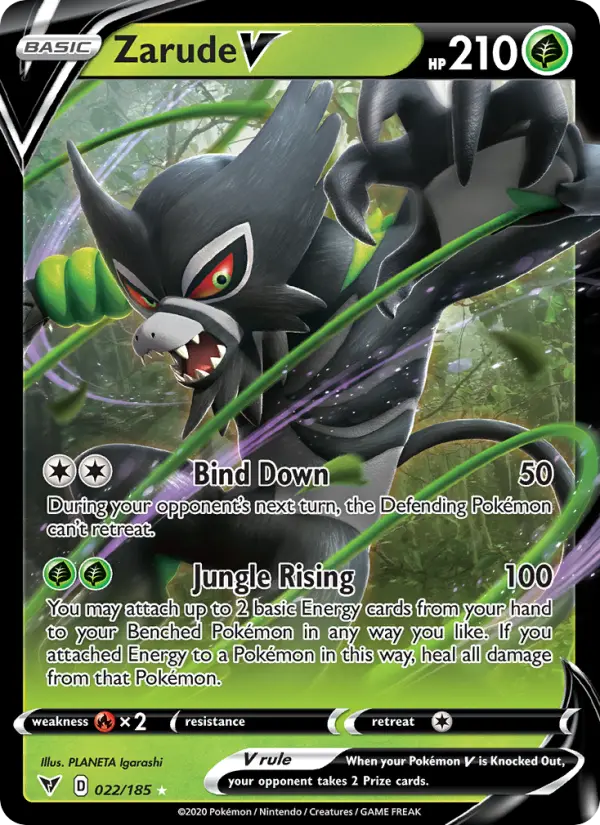 Zarude V, Pokémon card