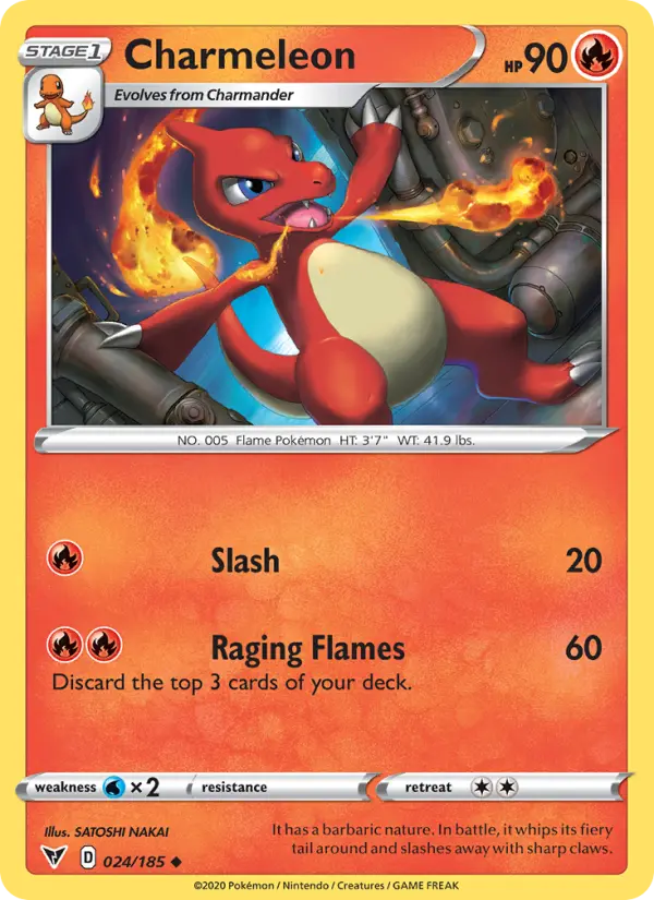 Charmeleon, Pokémon card