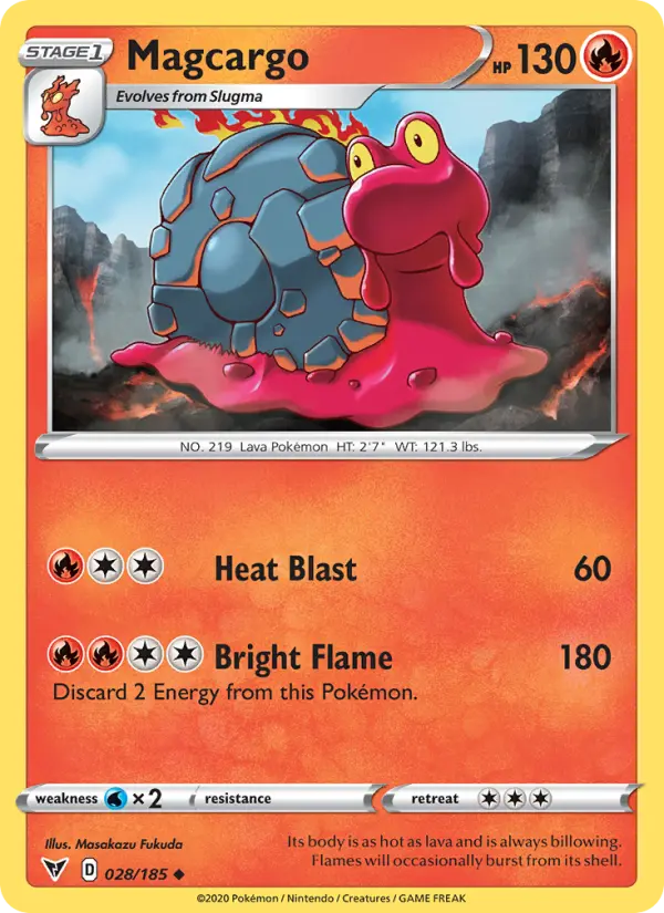 Magcargo, Pokémon card